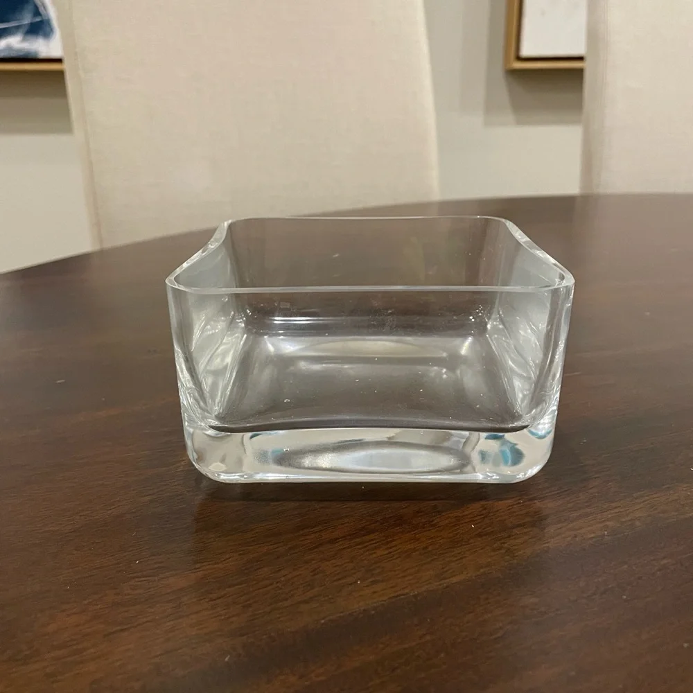 Crate & Barrel Crystal Square Barclay Bowl